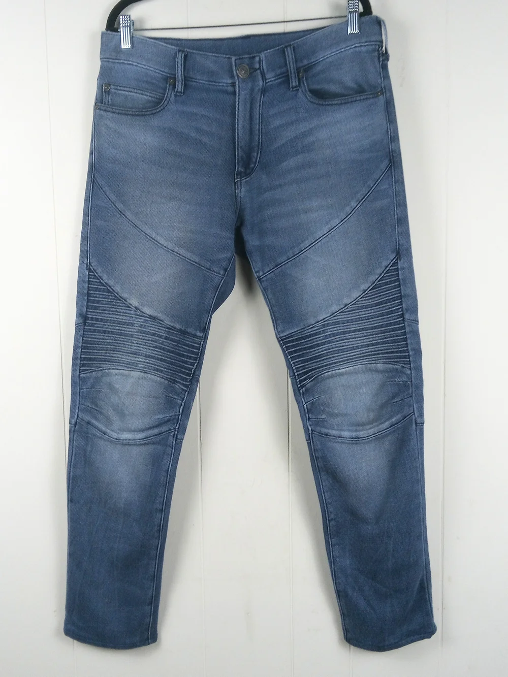 True Religion Rocco Relaxed Skinny Jeans Mens 32x30 Blue Stretch Moto Grunge